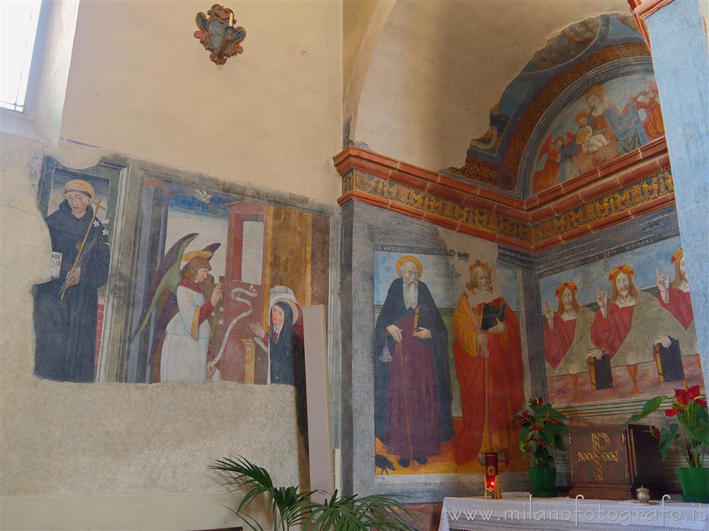 Benna (Biella, Italy) - Church of San Pietro: Frescoes of the early sixteenth century in the